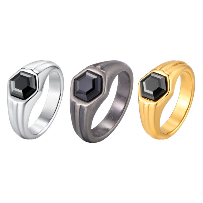 Wholesale Antique Stainless Steel Signet Ring