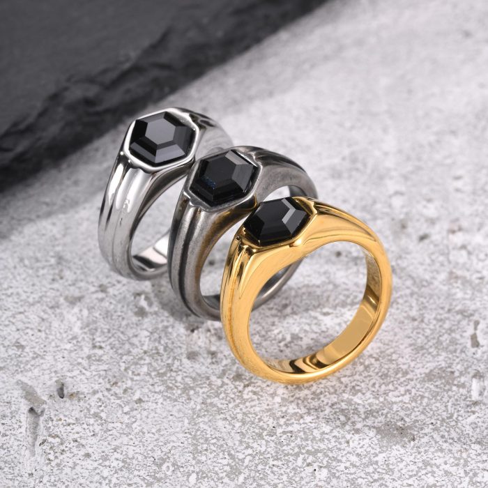Wholesale Antique Stainless Steel Signet Ring