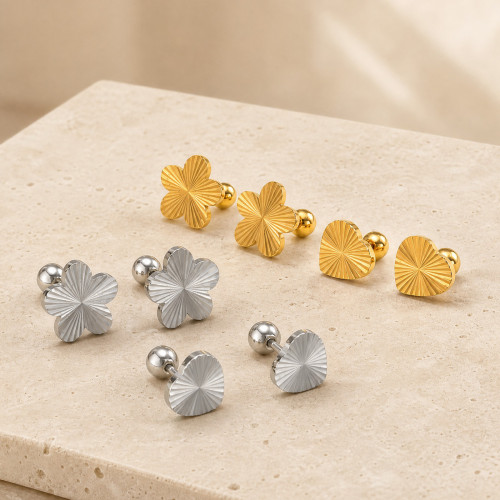 Wholesale Stainless Steel Screw Stud Earrings