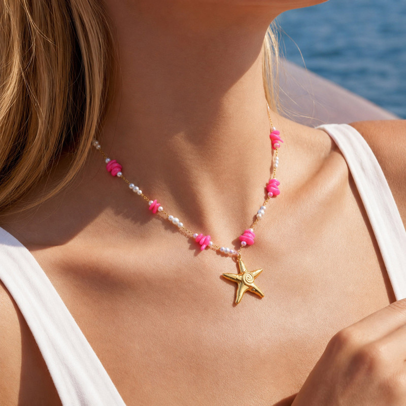 Wholesale Bohemian Ocean Starfish Shell Chip Beaded Jewelry