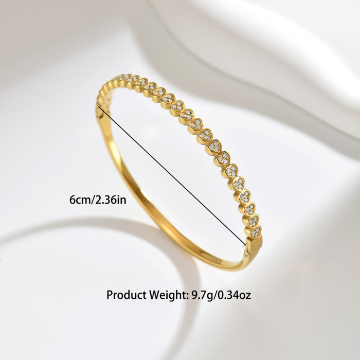 Wholesale Elegant Waterproof Daisy Flower CZ Bangle