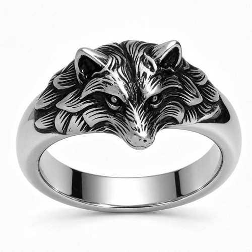 Wholesale Stainless Steel Wolf Head Ring