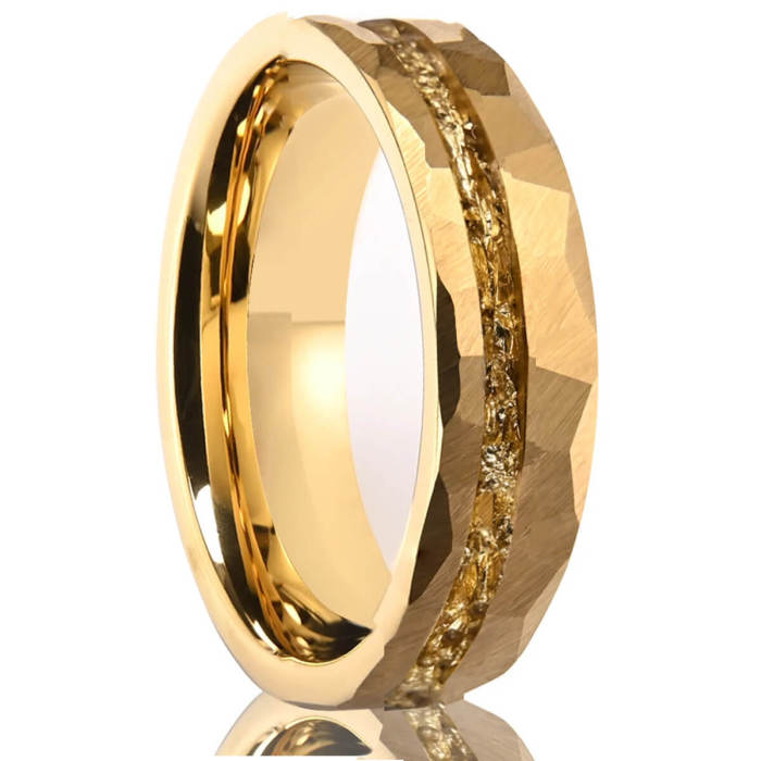 Wholesale Tungsten Carbide Rings with Gold Foil Inlays