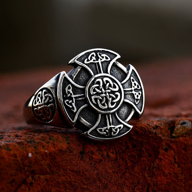 Wholesale Stainless Steel Viking Celtic Cross Knotwork Ring