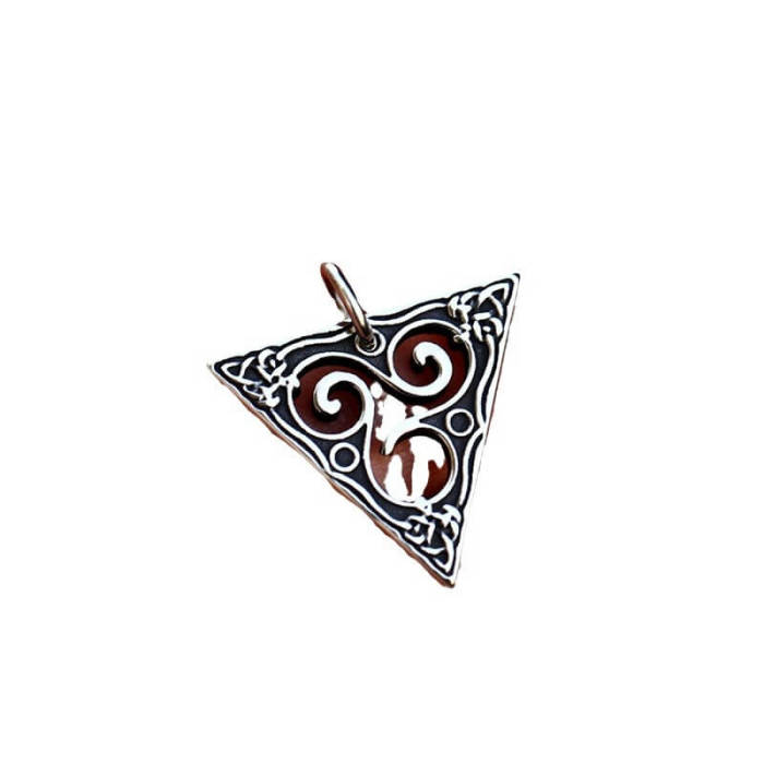 Wholesale Stainless Steel Vintage Celtic Triskelion Triangle Pendant