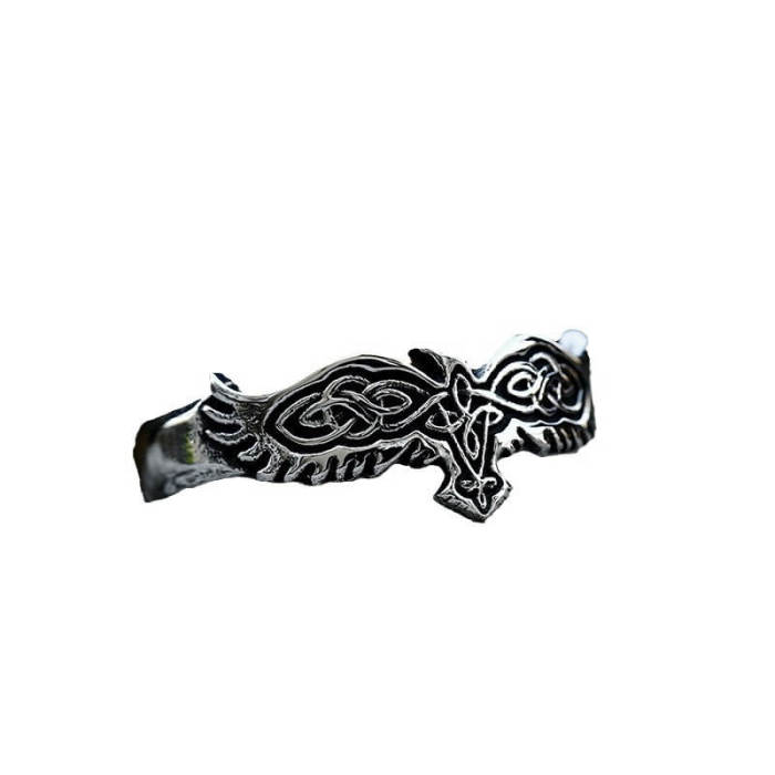 Wholesale Vintage Viking Raven Celtic Knot Stainless Steel Ring for Men