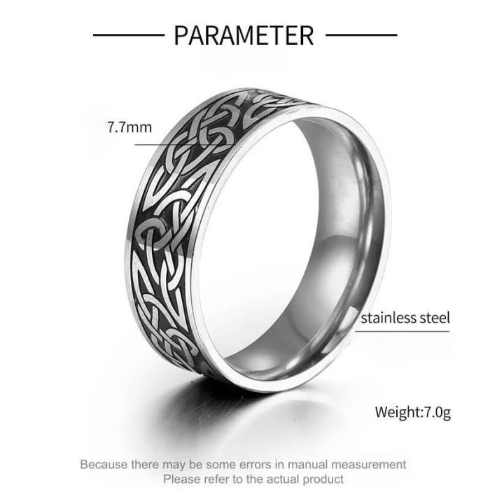 Wholesale Stainless Steel Celtic Knot Stainless Steel Band Ring