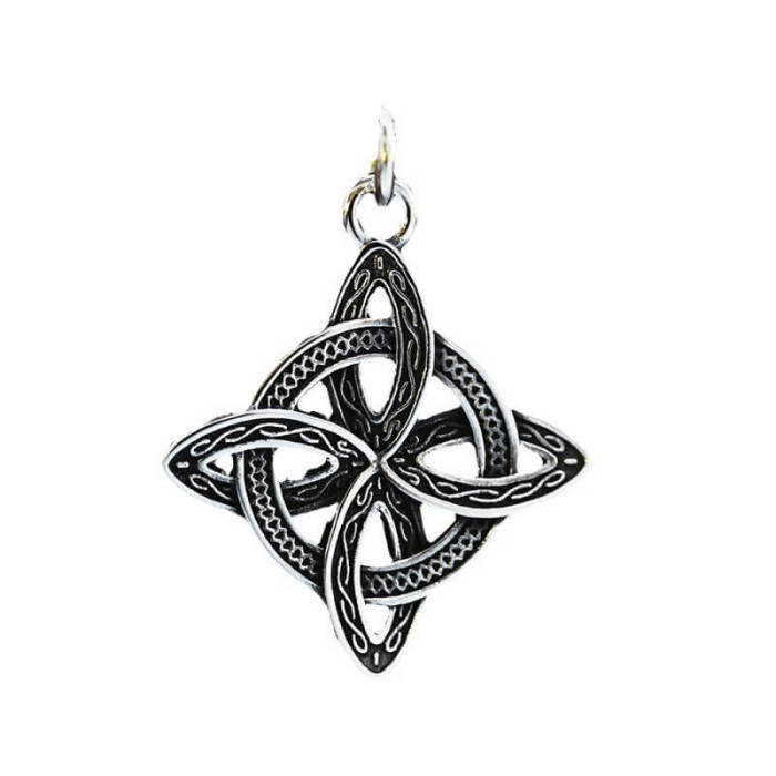 Wholesale Stainless Steel Vintage Witch's Knot Celtic Shield Pendant