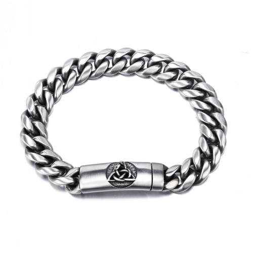 Wholesale Stainless Steel Vintage Celtic Knot Curb Chain Bracelet