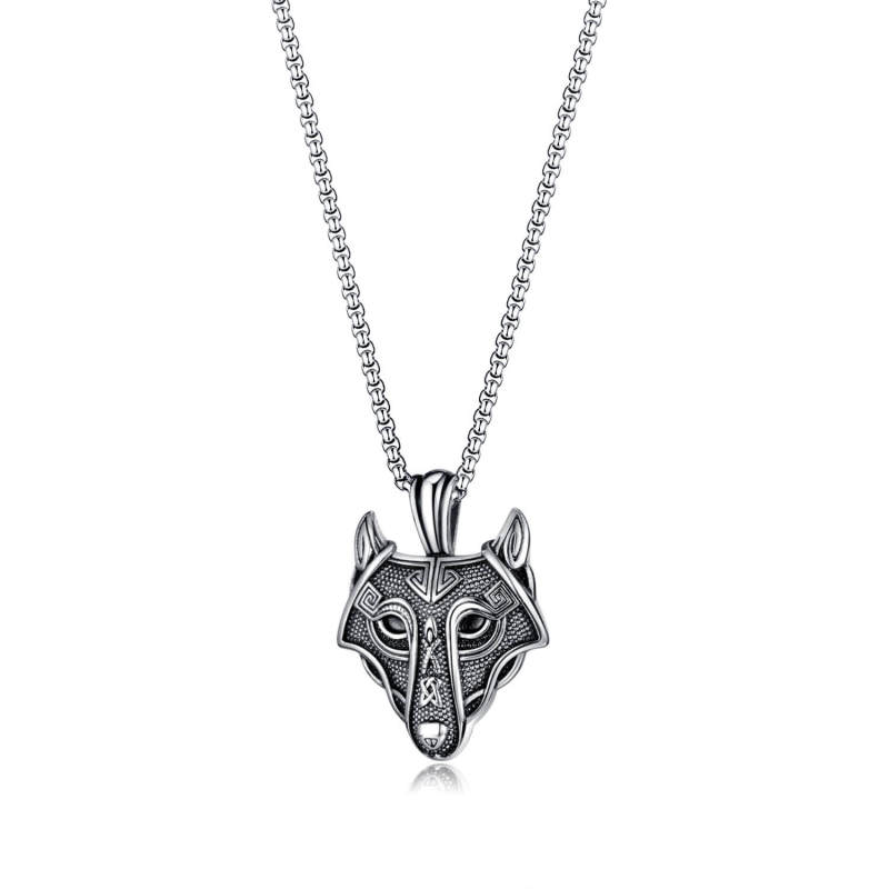 Wholesale Stainless Steel Viking Wolf Totem Celtic Knot Pendant