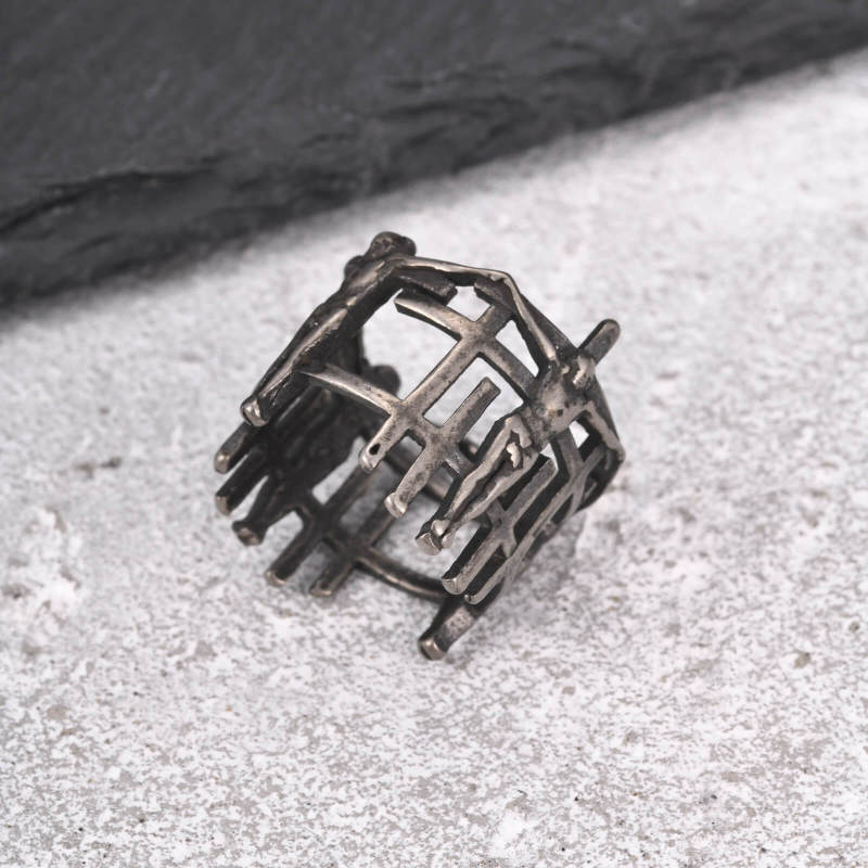 Wholesale Stainless Steel Jesus Crucifix Band Ring