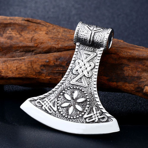 Wholesale Men's Stainless Steel Viking Battle Axe Pendant
