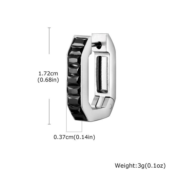 Wholesale Stainless Steel CZ Huggie Earrings