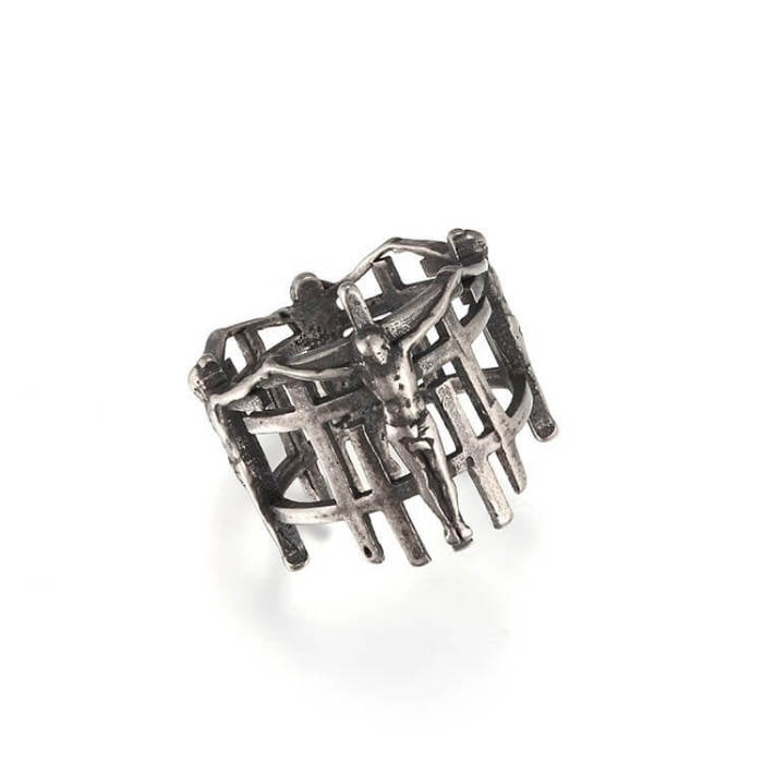 Wholesale Stainless Steel Jesus Crucifix Band Ring
