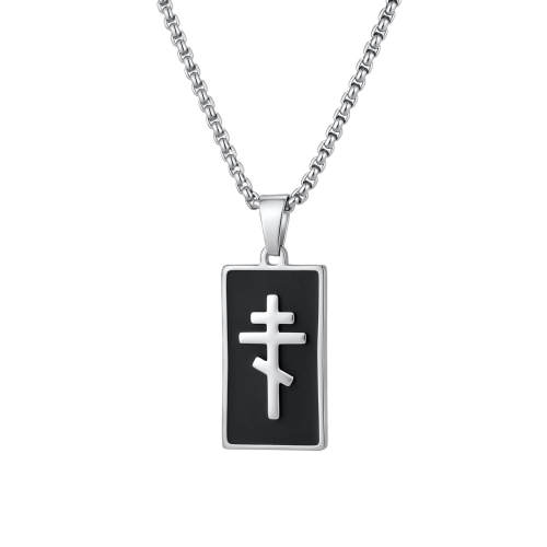 Wholesale Stainless Steel Cross Dog Tag Necklace