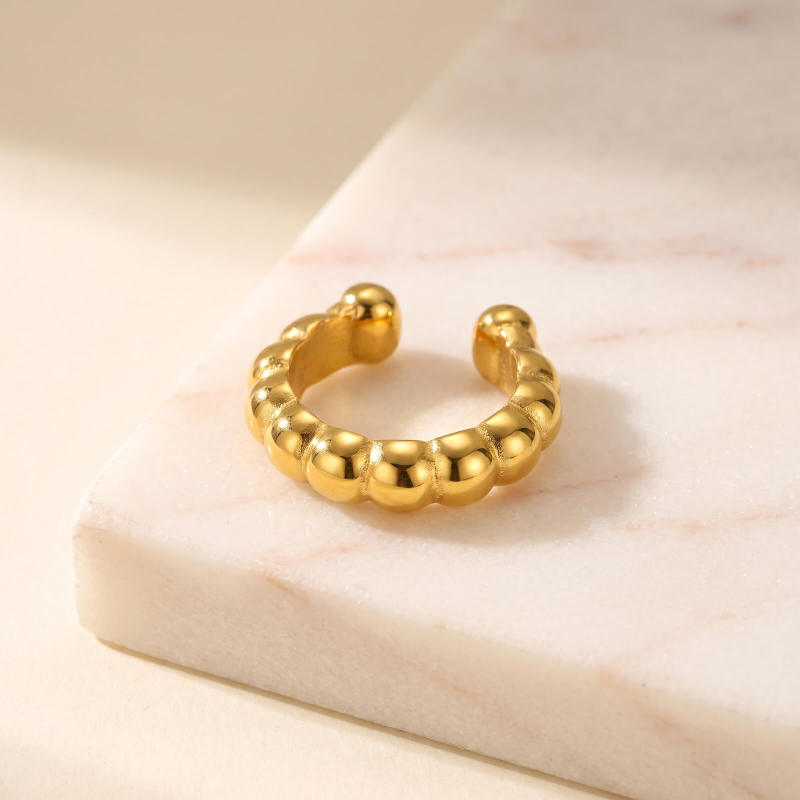 Wholesale Stainless Steel Twisted Rope Clip-On Earring