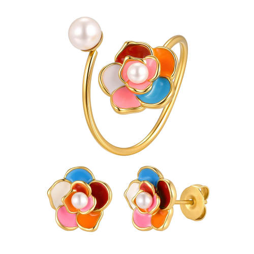 Wholesale Waterproof Camellia Flower Pearl Jewelry Collection
