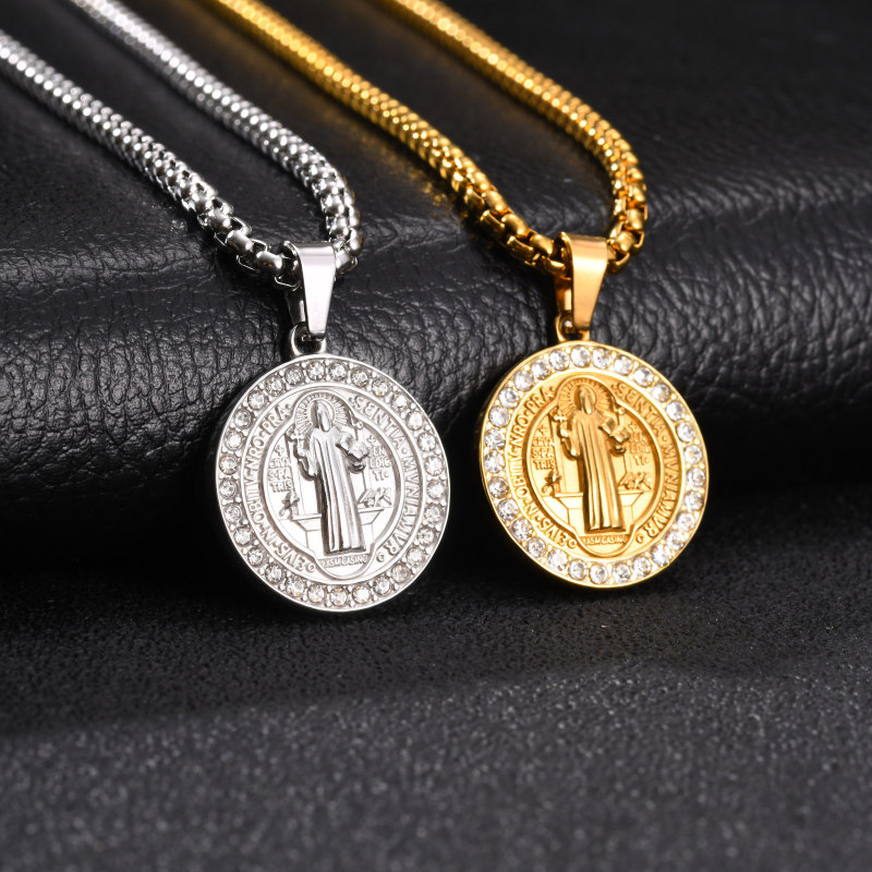 Wholesale Religious Stainless Steel Crystal Pendant
