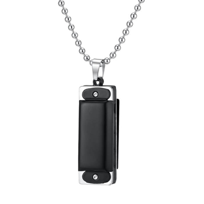 Wholesale Stainless Steel Harmonica Pendant Necklace
