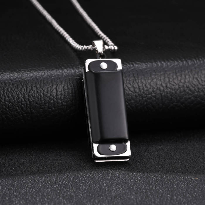 Wholesale Stainless Steel Harmonica Pendant Necklace