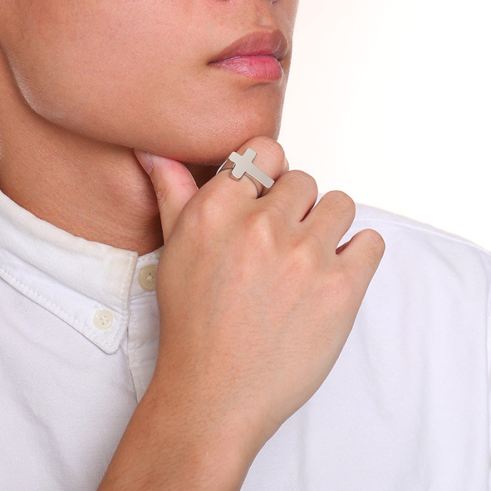 Wholesale Stainless Steel Cross Rings