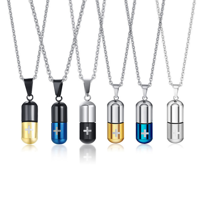 Wholesale Pill Pendant Stainless Steel