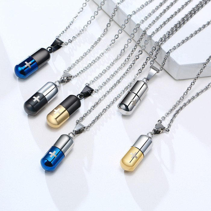 Wholesale Pill Pendant Stainless Steel