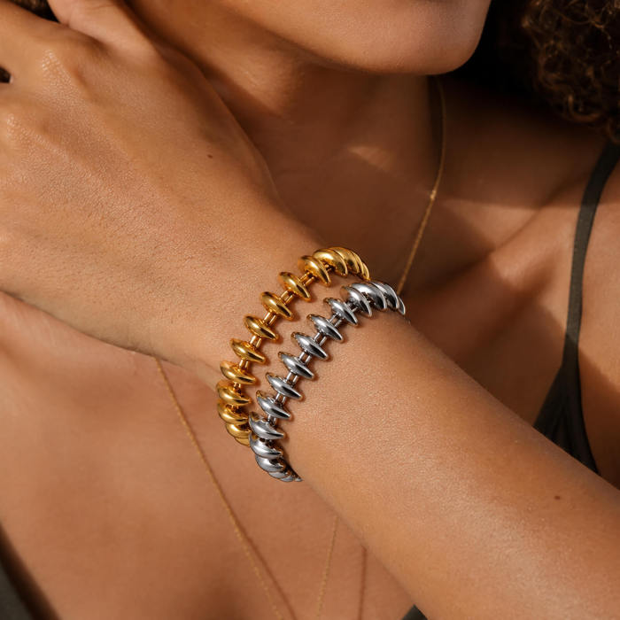 Wholesale Unisex Stainless Steel Spine Link Chain Bracelet
