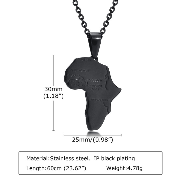 Wholesale Stainless Steel Map Pendant