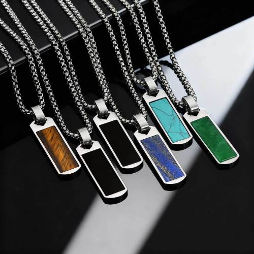 Wholesale Stainless Steel Mens Bar Pendant