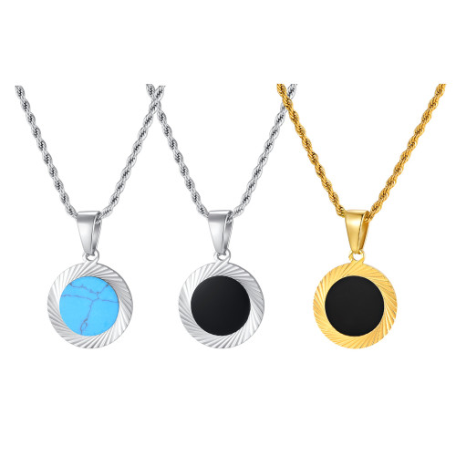 Wholesale Stainless Steel Black Acrylic Pendant