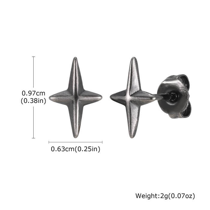 Wholesale Stainless Steel Celestial Star Stud Earrings