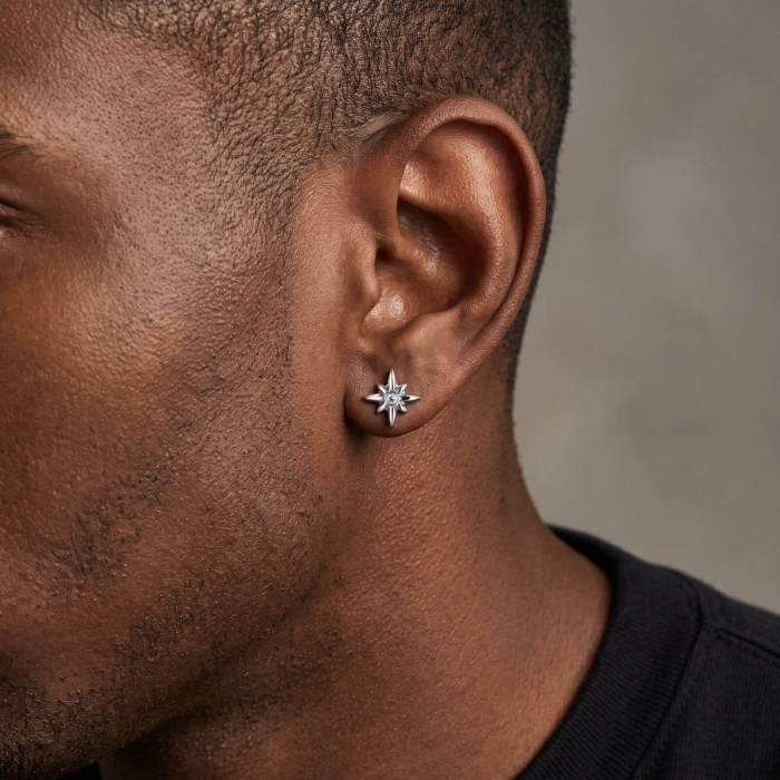 Wholesale Stainless Steel Celestial Star Stud Earrings