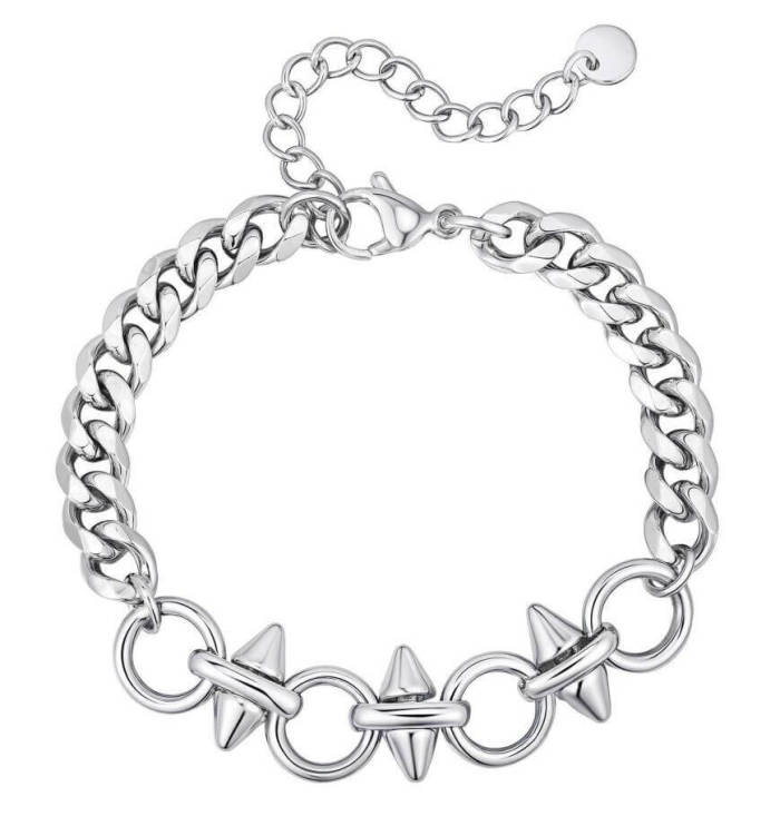 Wholesale Stainless Steel Barbed Wire Spike Chain Bracelet