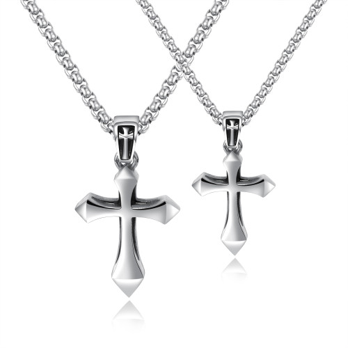 Wholesale Stainless Steel Jesus Charm Cross Chain Necklace