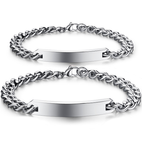 Wholesale Stainless Steel Blank Him and Her Bracelets
