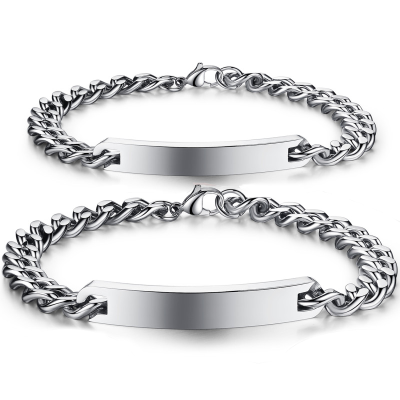 Wholesale Stainless Steel Blank Him and Her Bracelets