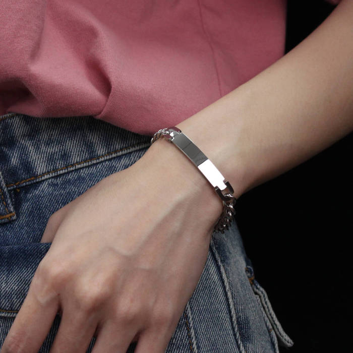 Wholesale Stainless Steel Blank Couple Bracelet