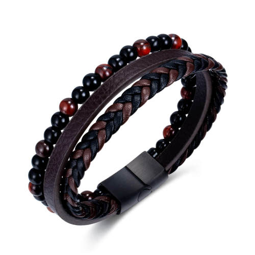 Wholesale Leather and Beads Bracelet
