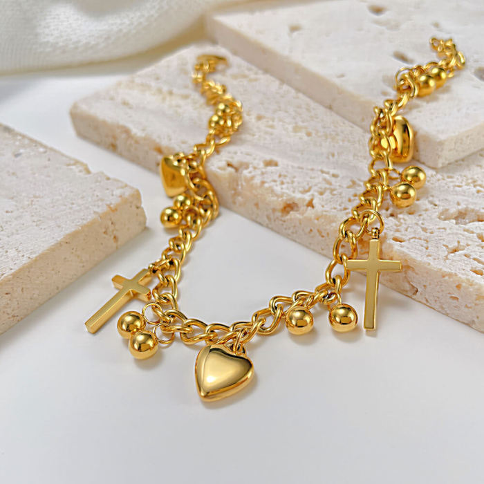 Wholesale Stainless Steel Cross Anklet for Women