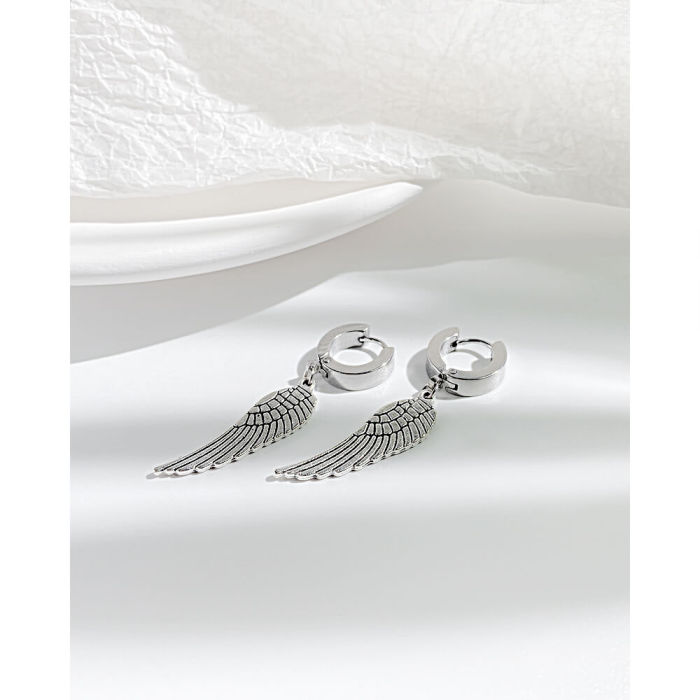 Wholesale Stainless Steel Hoop Earring with Alloy Charm