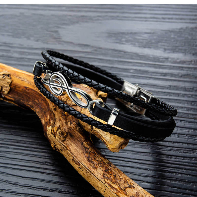Wholesale Braided Leather Bracelet with Note