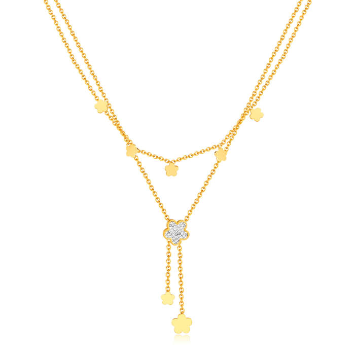 Wholesale Stainless Steel Women Gold Plated Necklace