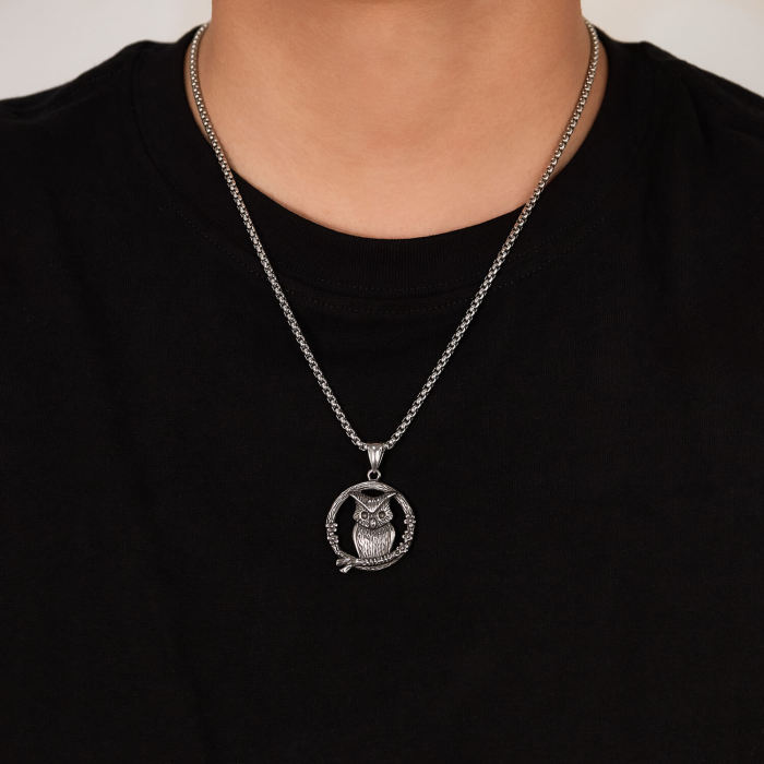 Wholesale Stainless Steel Owl Pendant
