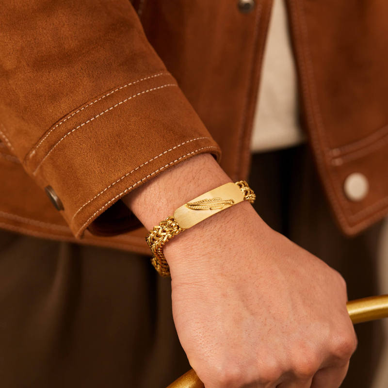Wholesale Stainless Steel Mens Gold Bracelet