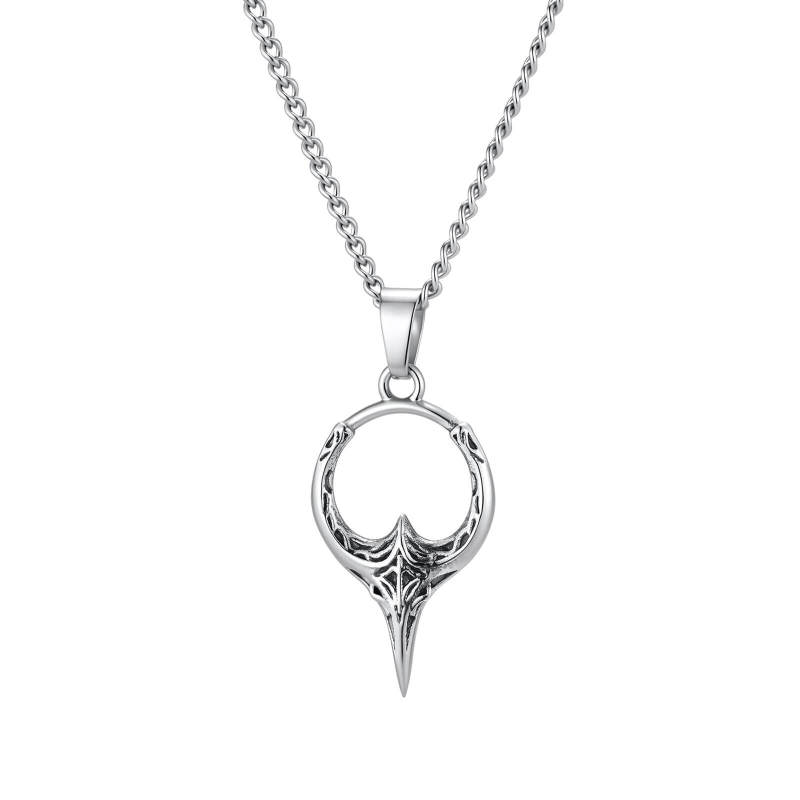 Wholesale Stainless Steel Antique Gothic Tribal Circle Pendant Necklace