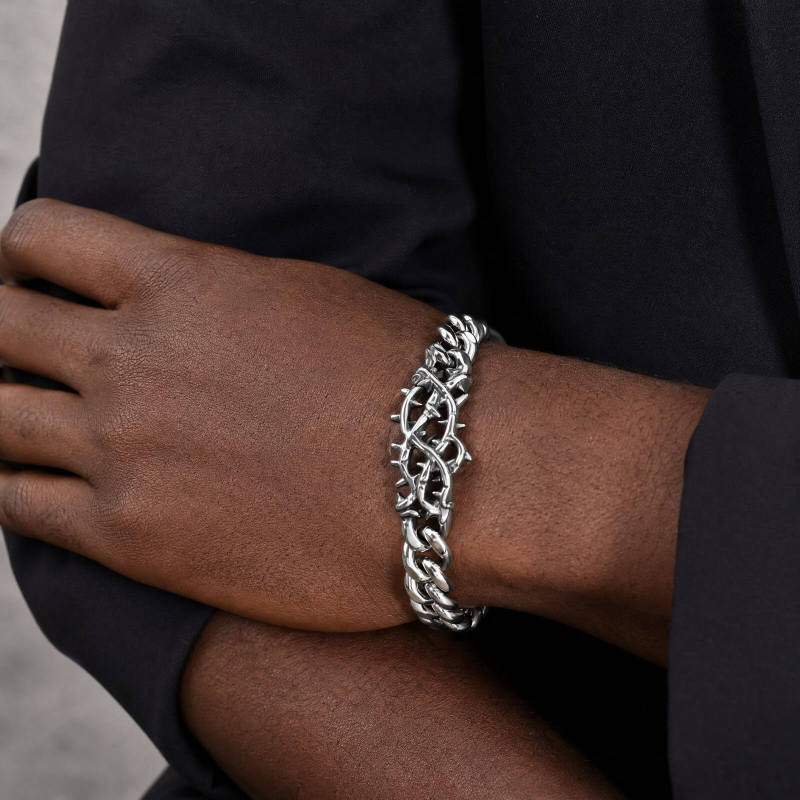 Wholesale Stainless Steel Antique Thorn Vine Chain Bracelet
