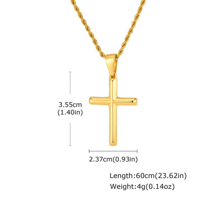 Wholesale Stainless Steel Plain Cross Pendant Necklace