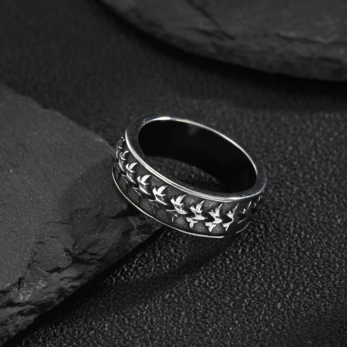 Wholesale Stainless Steel Gothic Thorn Pattern Ring