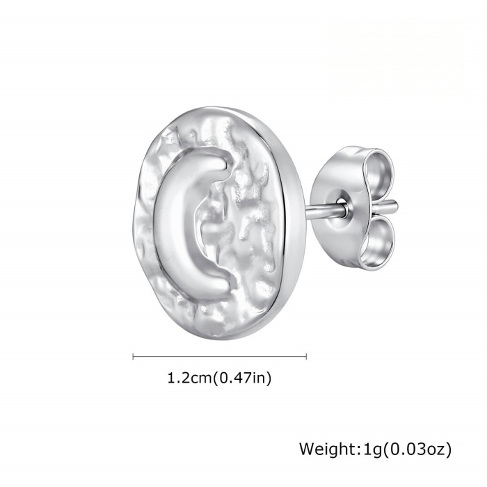 Wholesale Stainless Steel Star and Moon Stud Earrings